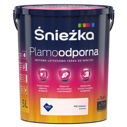Farba lateksowa Plamoodporna subtelna P08 5 l Śnieżka
