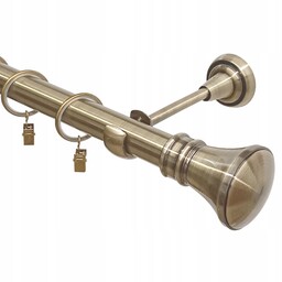 Karnisz Pojedynczy Metalowy 25 mm Złoty 280 cm