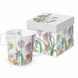 Paper Products Design Tulipany Kubek Porcelanowy w Ozdobnym