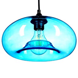 Lampa wisząca szklana CAIRO niebieska