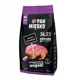 Sucha karma dla kota, Pan Mięsko Cielęcina Krewetki