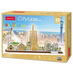 CUBIC FUN Puzzle 3D City Line Barcelona MC256H