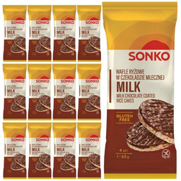 Sonko Wafle ryżowe w czekoladzie mlecznej 65 g