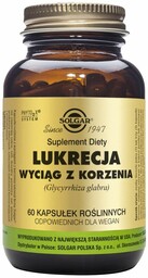 SOLGAR Lukrecja wyciąg z korzenia Glycyrrhiza glabra, 60