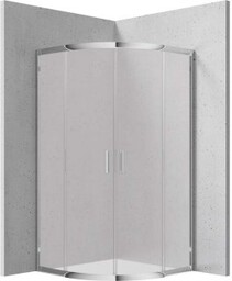 DEANTE Kabina prysznicowa półokrągła FUNKIA 80x80 cm chrom