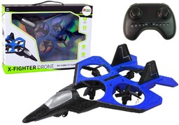 Samolot Dron Rc Niebieski Myśliwiec Zdalnie Sterowany Pilot