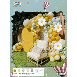 Girlanda Balonowa Balony Kwiaty Kolorowe Wiosenne