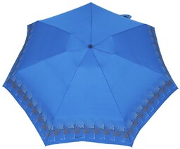 Parasolka damska Mini, 4-sekcyjna manualna niebieska