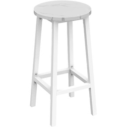 Elior Nowoczesny hoker z podnóżkiem biały + marmur