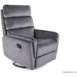 Fotel relaksacyjny rozkładany ARGOS VELVET Signal Szary