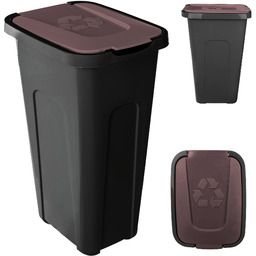 Kosz na śmieci Entrago 30L czarno-brązowy
