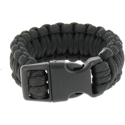 Mil-Tec Survival spadochron bransoletka szeroki czarny