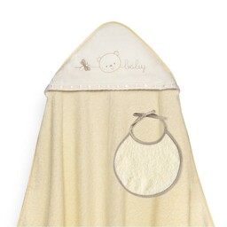 Interbaby Okrycie kąpielowe 100x100 Baby beżowy ręcznik