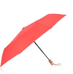 Parasol automatyczny z drewnianą rączką czerwony