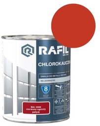 RAFIL Emalia Chlorokauczuk 0,75L czerwony ognisty RAL 3000