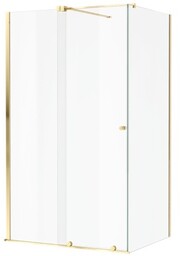 Excellent Ortigo kabina prostokątna 120x80 cm przejrzysta złoty