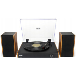 Gramofon Akai ATT-240SP brązowy Bluetooth Autostop Nagrywanie