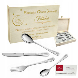 Sztućce dla Dzieci Kasetka Gerlach Grawer Chrzest Roczek