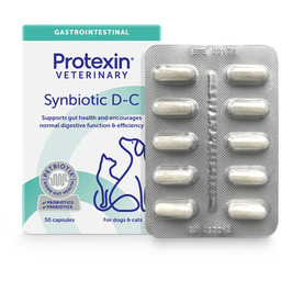 Protexin Synbiotic D-C Pies/Kot 50 kaps Probiotyk,Prebiotyk