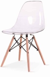 Krzesło ICE WOOD transparentne 130-DPC - King Home