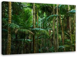 Obraz na płótnie, Las tropikalny palmy zielony 60x40