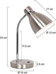 Steinhauer Lampa stołowa Spring, aluminiowy / szary /