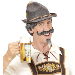 Peruka bawarska z wąsami i kozią bródką