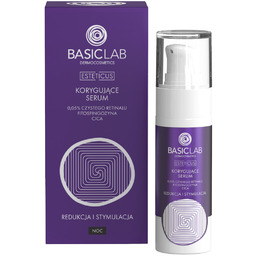 BASICLAB Esteticus Korygujące serum z 0,05% retinalem, fitosfingozyną
