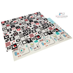 Bocioland Mata składana dwustronna kontrastowa 150/200 Miasto