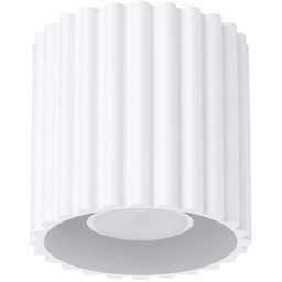 Lumes Biała lampa sufitowa ryflowana T1-P14