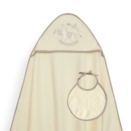 Interbaby Okrycie kąpielowe 100x100 Caballito beżowy ręcznik