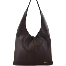 Modna torebka worek na szerokim uchwycie - Brązowa