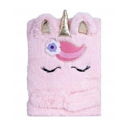 Piórnik pluszowy 1 zamek 1 klapka z wyposażeniem