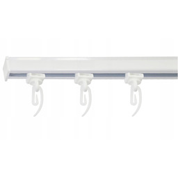 Karnisz sufitowy pojedynczy Szyna Sufitowa Ścienna Aluminiowa biała