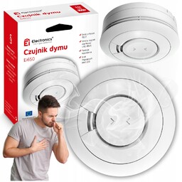 Czujnik Dymu Bezprzewodowy Alarm Przeciwpożarowy Z Wbudowaną Baterią