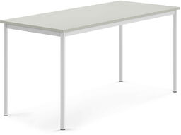 Stół BORÅS, 1600x700x760 mm, szary laminat, biały