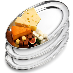 Półmisek stalowy owalny 29x18 cm 3 szt.