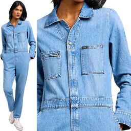 Lee Unionall Call Me Lee Jeansowy Kombinezon Blue