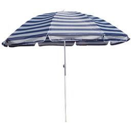 Happy Green Parasol plażowy niebieskie paski, 230 cm