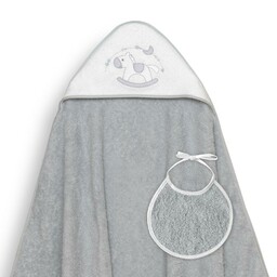 Interbaby Okrycie kąpielowe 100x100 Caballito szary ręcznik