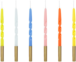 Świeczki urodzinowe świderki kolorowe - 14 cm -