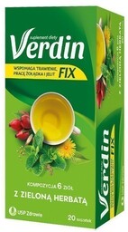 Verdin Fix z zieloną herbatą, 20 saszetek