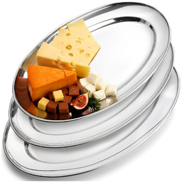 Półmisek stalowy owalny 29x18 / 32x20 cm /