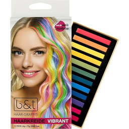 B&T Zestaw kredy do włosów Vibrant 12 kolorów