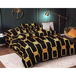 Pościel z bawełny syntetycznej wzór geometryczny PEB-911