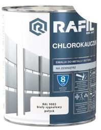 RAFIL Emalia Chlorokauczuk 0,75L biały sygnałowy RAL 9003