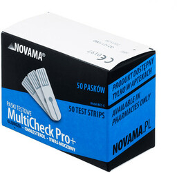 NOVAMA MULTICHECK PRO+ Paski testowe do glukozy /