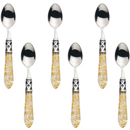 Bugatti Komplet 6 łyżeczek do kawy ze złotymi