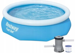 Basen ogrodowy rozporowy z pompą 305x76 cm Bestway