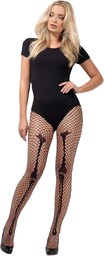 Skeleton Bone Net Tights, Black